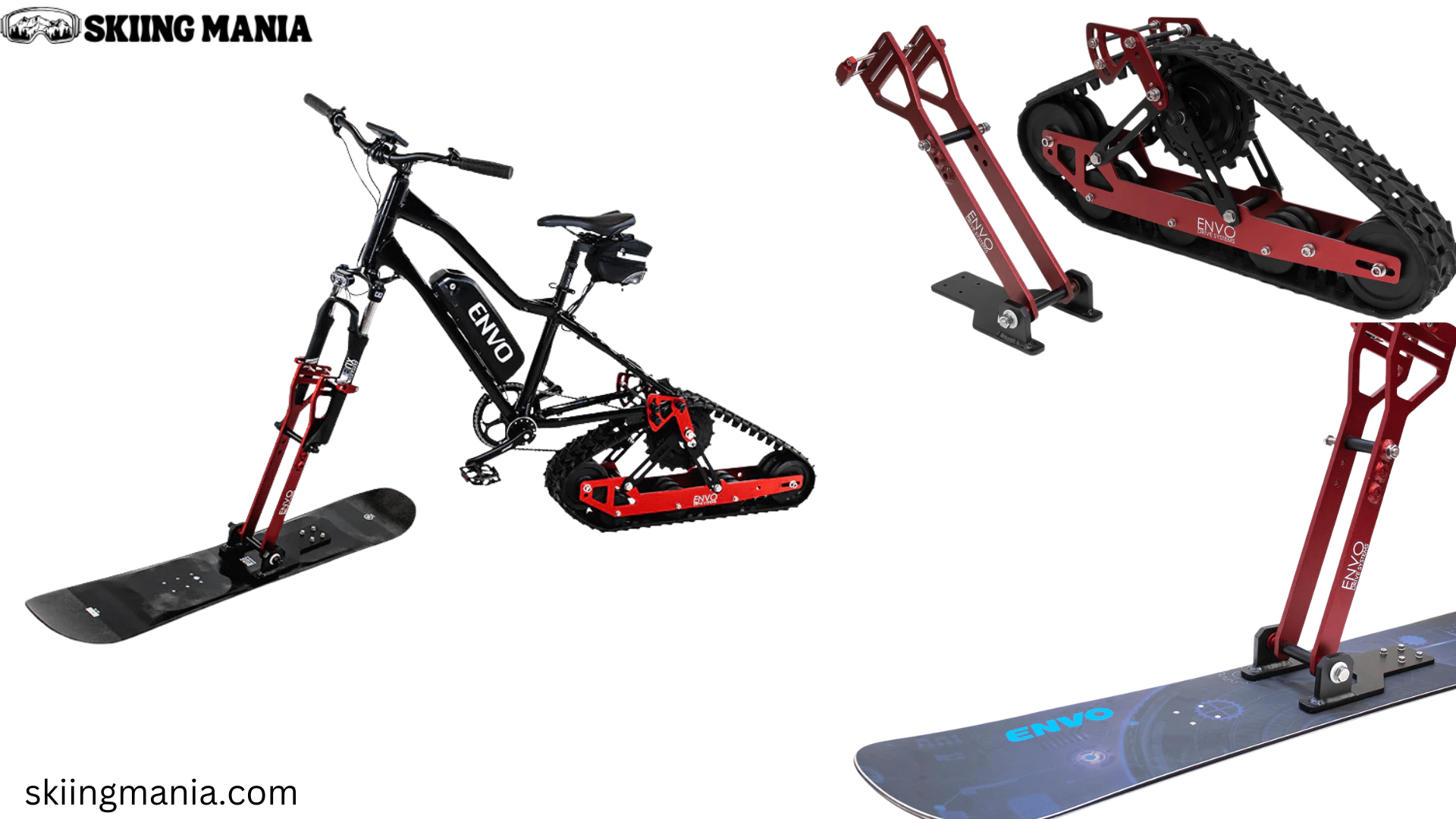 Bike skiing conversion kit