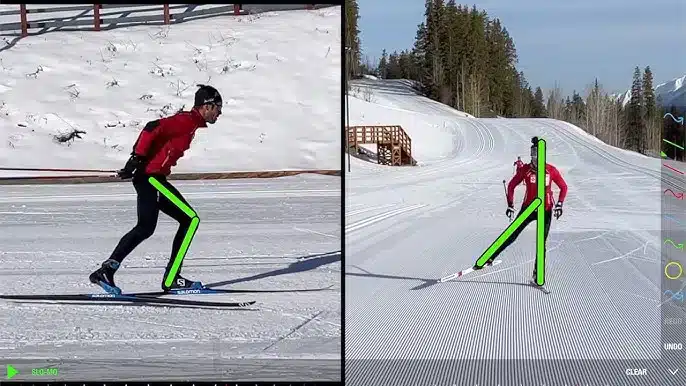 postures to balance during ski skating