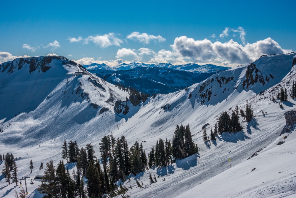 An Early Morning Aerial View Of The Ski Slopes At