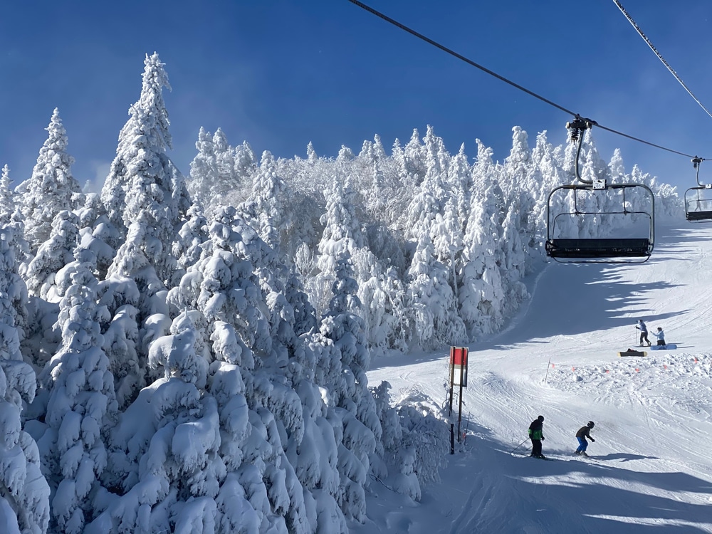 Ski Chair Lifts At Okemo Mountain Ski Resort