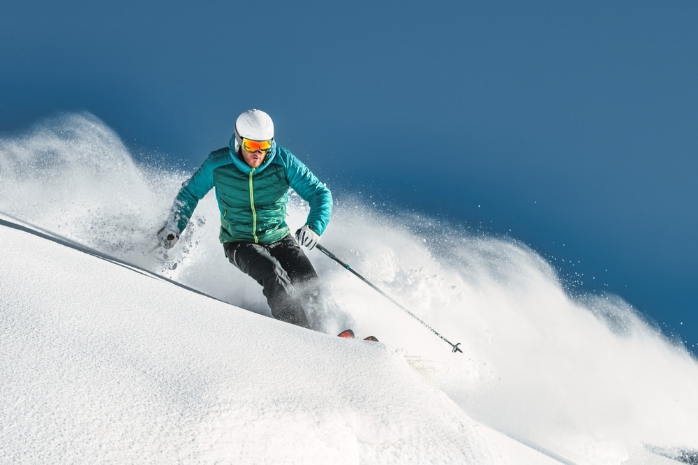 Off piste Skier A Young Man