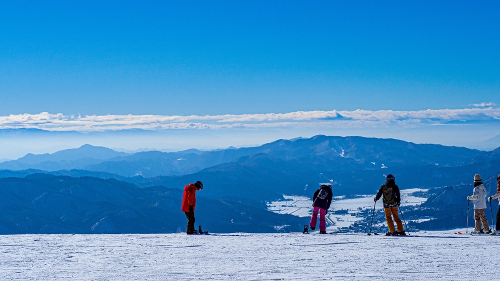 Ski Resort Slope Scenery Hakuba Village Nagano Prefecture